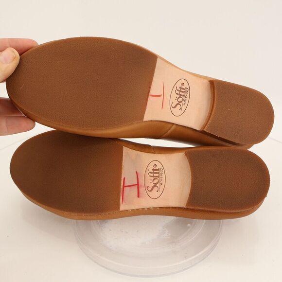 Sofft Kenni Ballet Flat Shoes Women's 8.5M Brown Leather Comfort Slip On Loafers - Picture 9 of 11